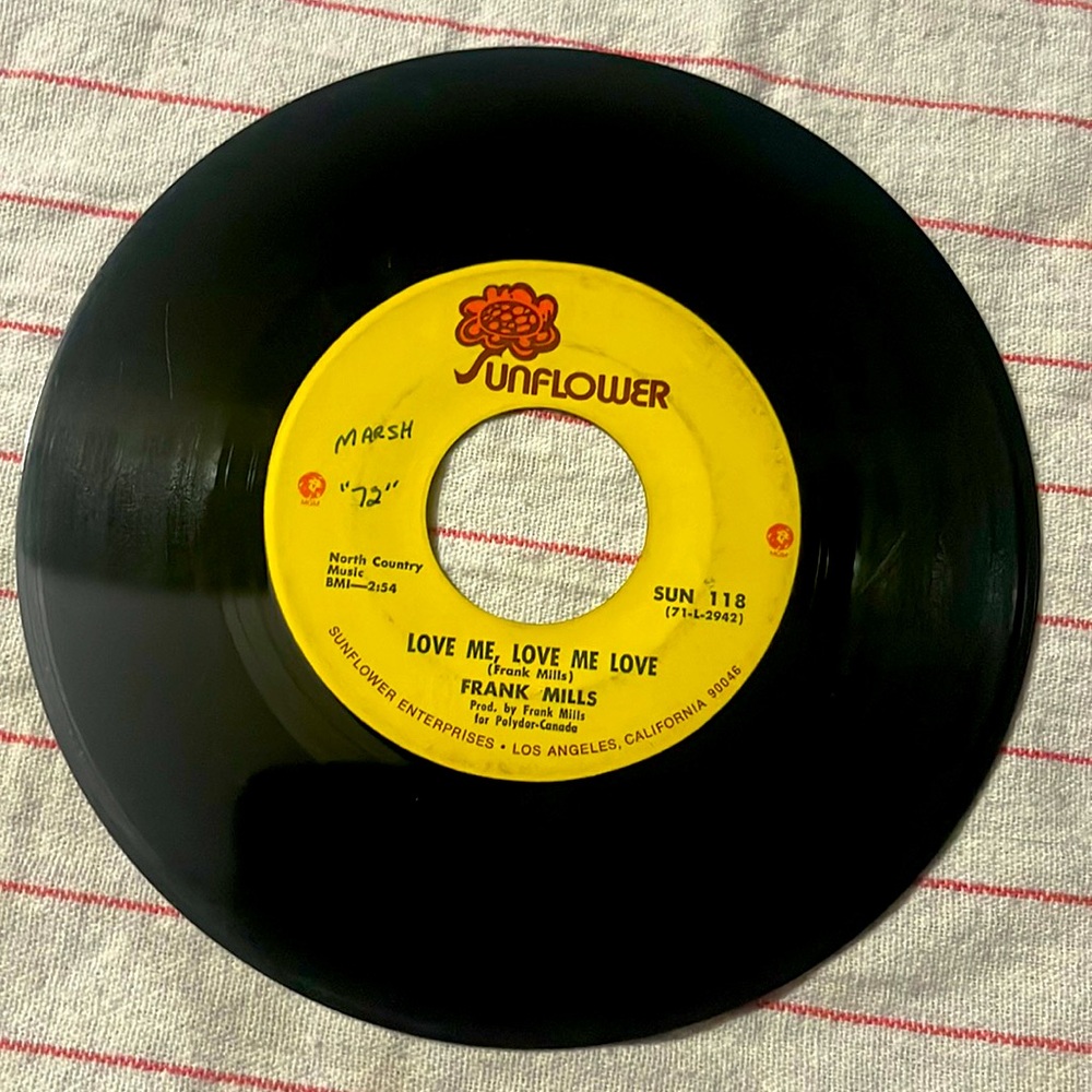 Frank Mills vintage vinyl record 45 rpm